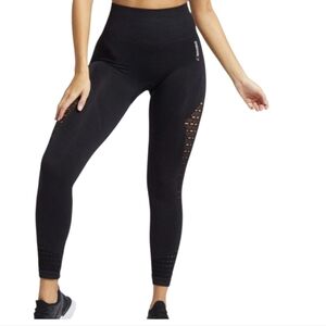 Gymshark Black Women's Leggings with Mesh Detail,Size SMALL.